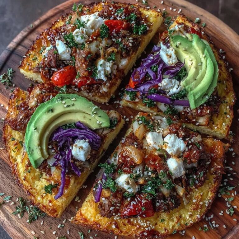 Cauliflower-Crust Pizza with Bold Global Toppings 🌍🥦